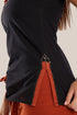 Sleeveless tank top with round front and back neckline